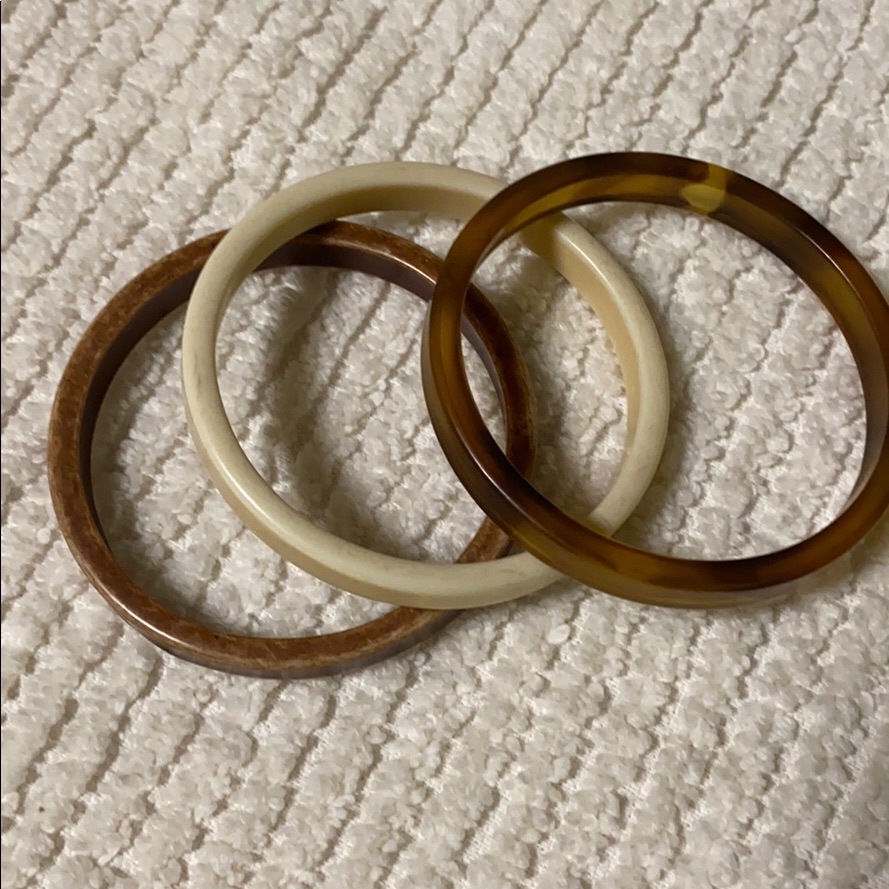 3 Bangle Bracelets, Plastic